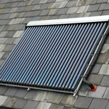 Solar Thermal panels on a slate roof